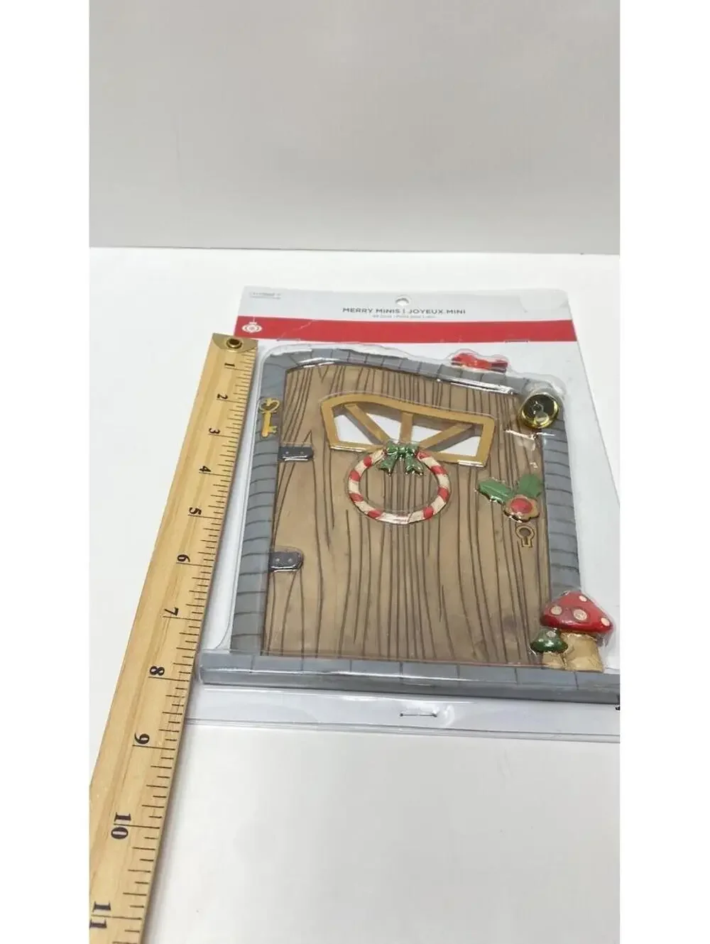 Detailed Wooden (style) Miniature Christmas Elf Door Decor Village DIY Craft